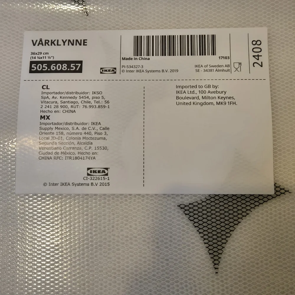 10 VÅRKLYNNE Place mats, patterned black/white, 14 ¼x11 ½ 